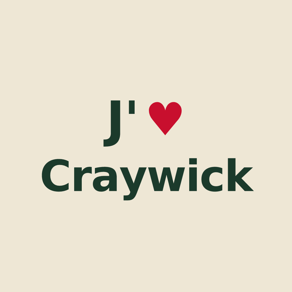 Tote bag personnalisé Craywick — design J'aime Craywick