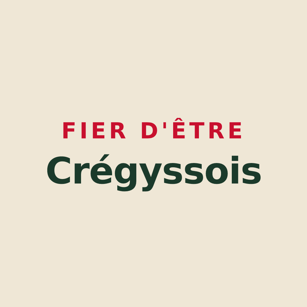 Tote bag « Fier d'être Crégyssois » — design pour Crégy-lès-Meaux