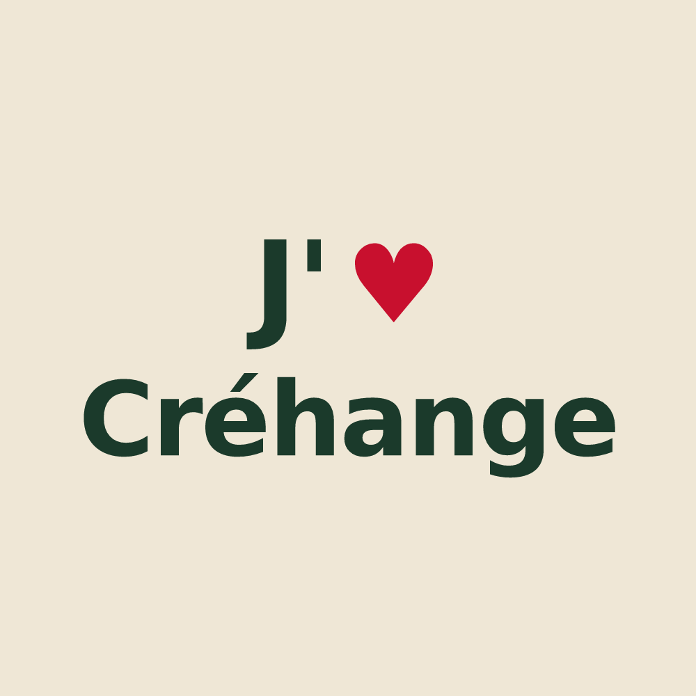 Tote bag personnalisé Créhange — design J'aime Créhange