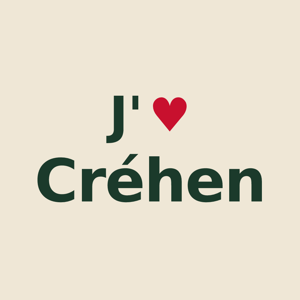Tote bag personnalisé Créhen — design J'aime Créhen