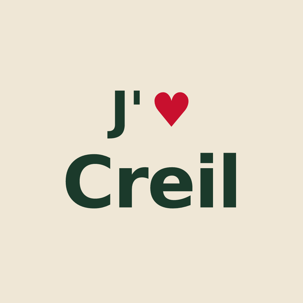 Tote bag personnalisé Creil — design J'aime Creil