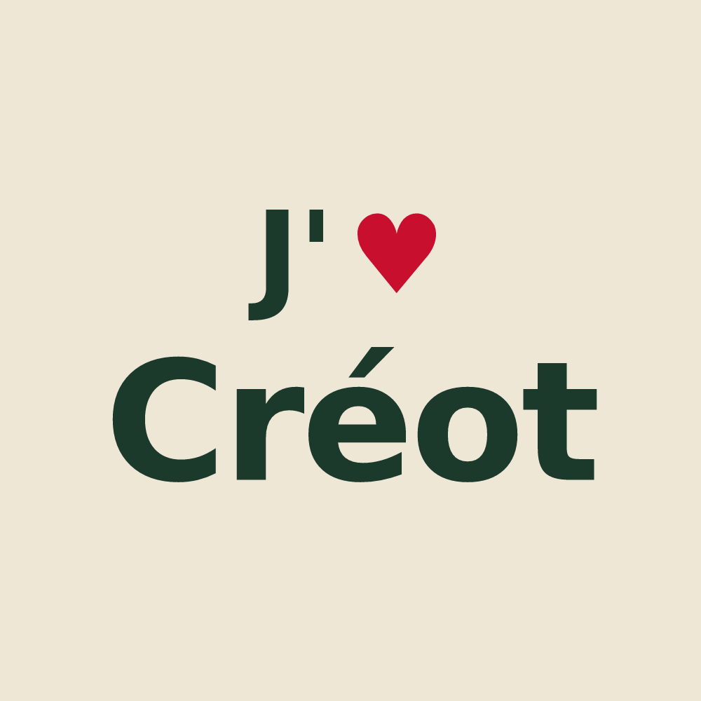 Tote bag personnalisé Créot — design J'aime Créot