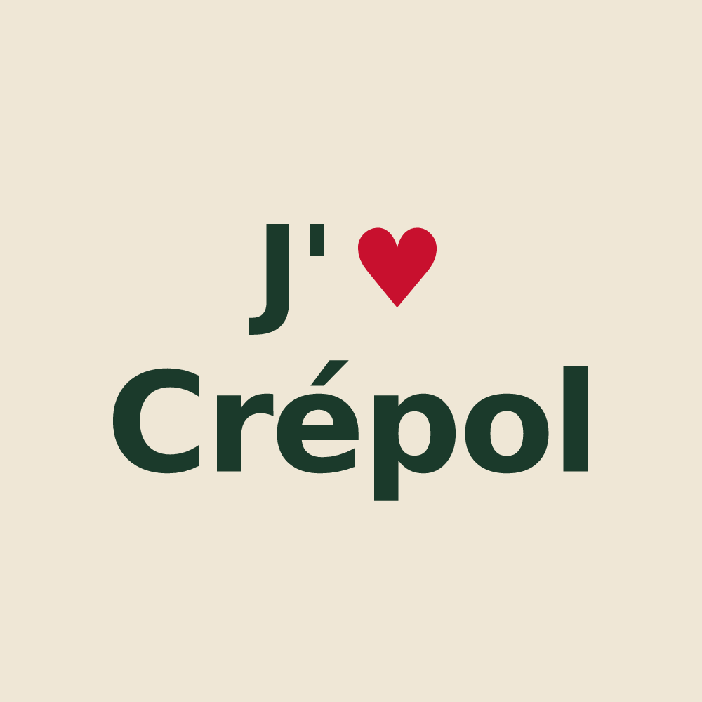 Tote bag personnalisé Crépol — design J'aime Crépol