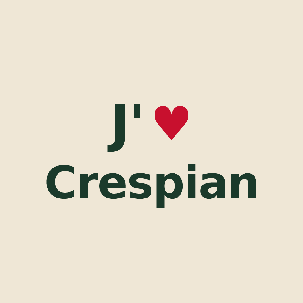 Tote bag personnalisé Crespian — design J'aime Crespian