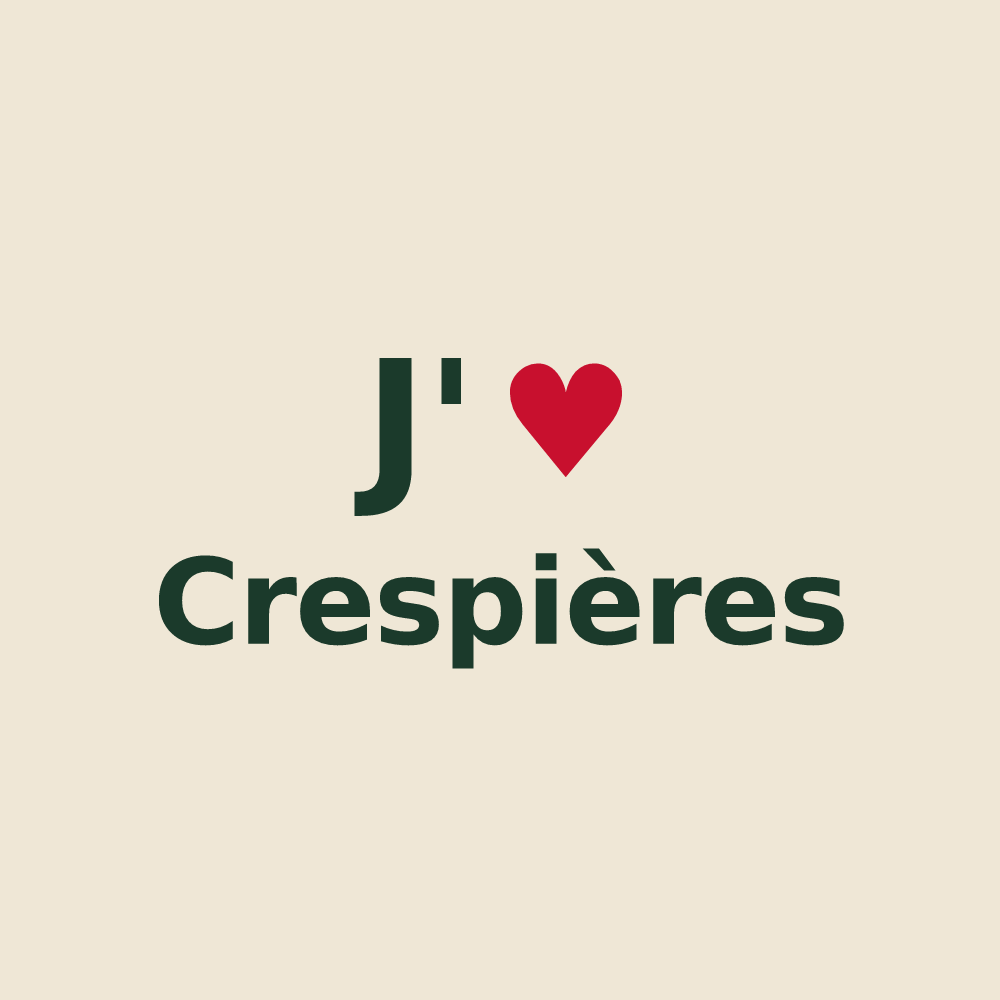 Tote bag personnalisé Crespières — design J'aime Crespières