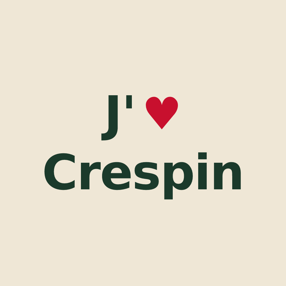 Tote bag personnalisé Crespin — design J'aime Crespin