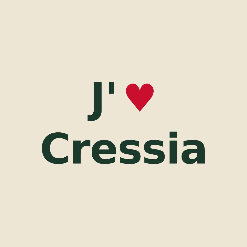 Tote bag personnalisé Cressia — design J'aime Cressia