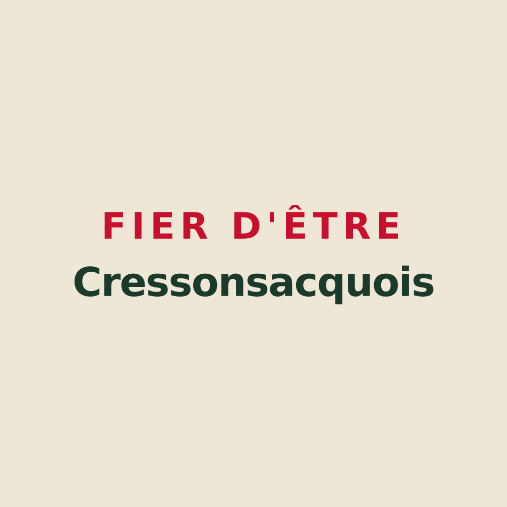 Tote bag « Fier d'être Cressonsacquois » — design pour Cressonsacq