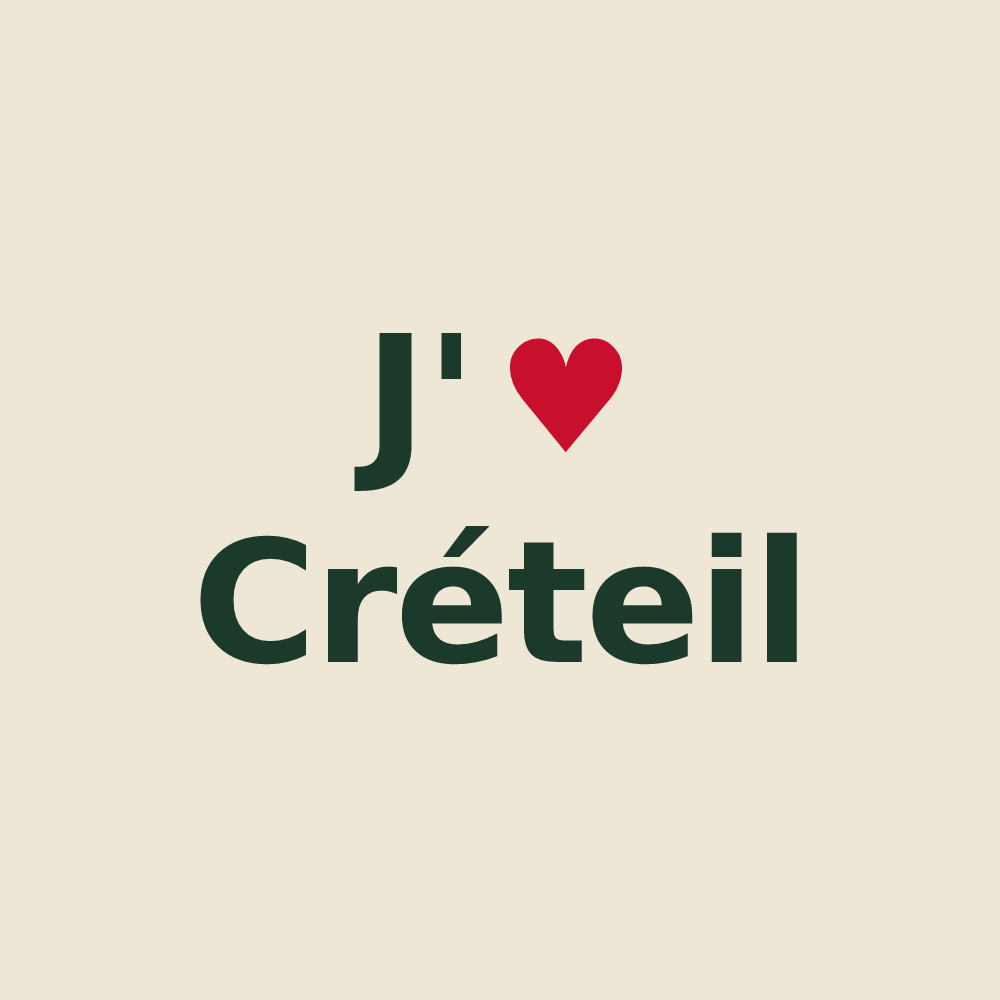 Tote bag personnalisé Créteil — design J'aime Créteil
