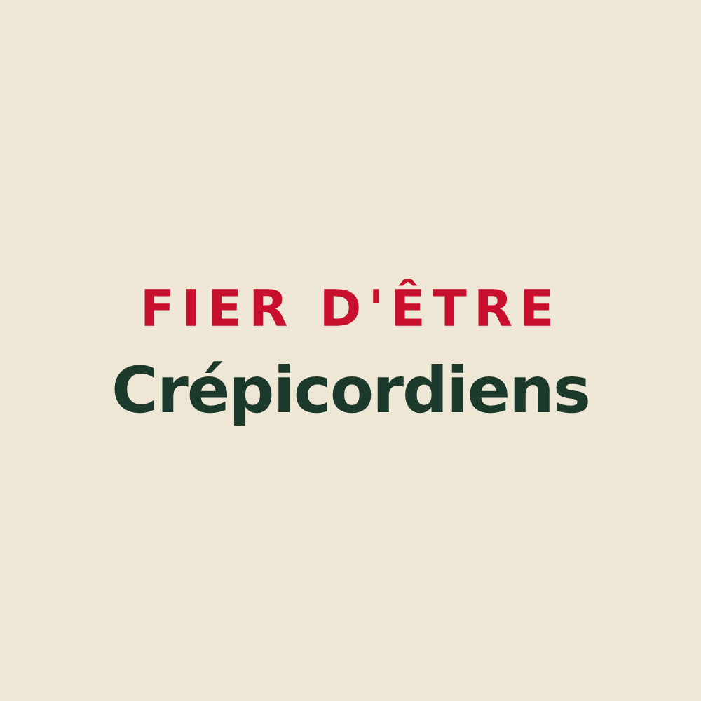 Tote bag « Fier d'être Crépicordiens » — design pour Crèvecœur-en-Brie