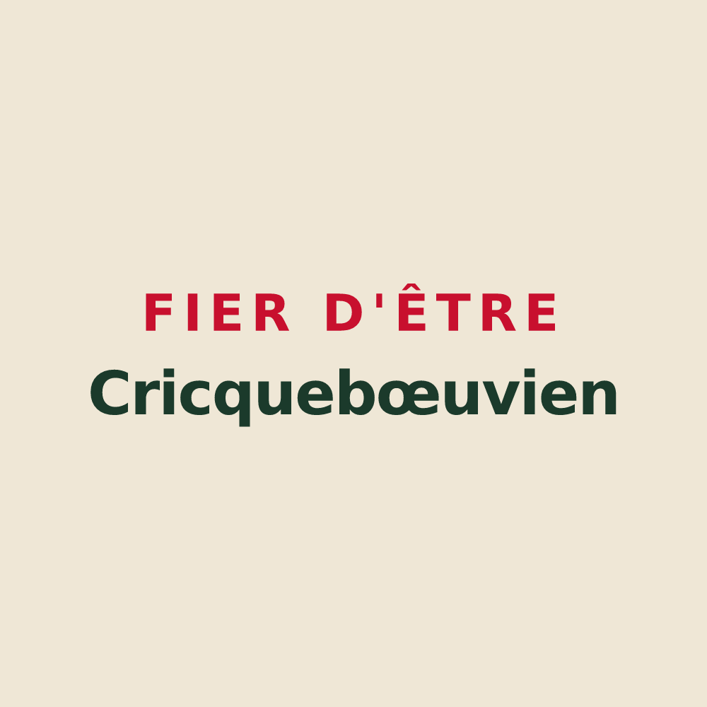 Tote bag « Fier d'être Cricquebœuvien » — design pour Cricquebœuf