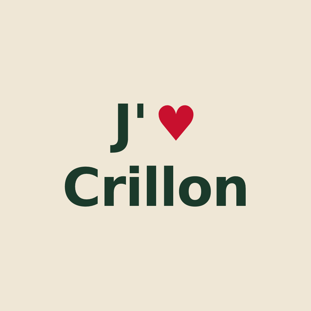 Tote bag personnalisé Crillon — design J'aime Crillon