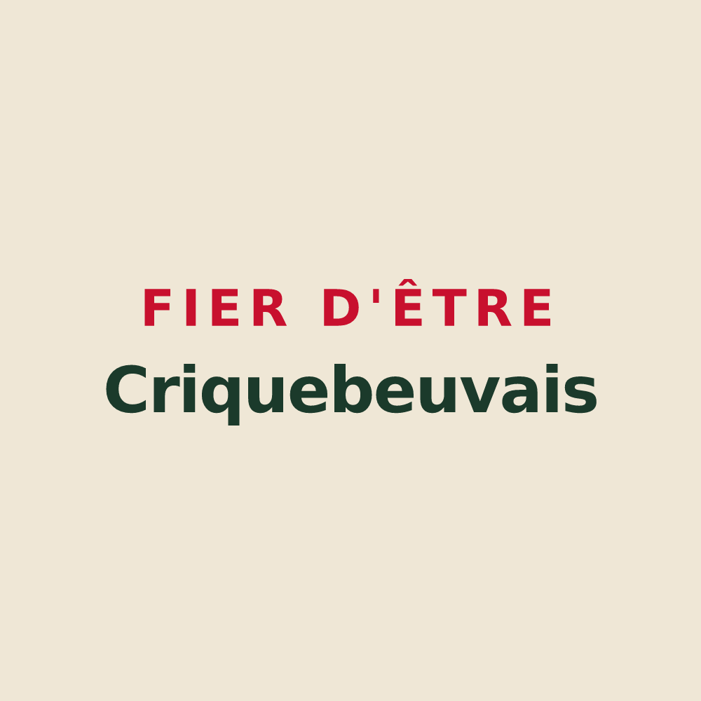 Tote bag « Fier d'être Criquebeuvais » — design pour Criquebeuf-la-Campagne