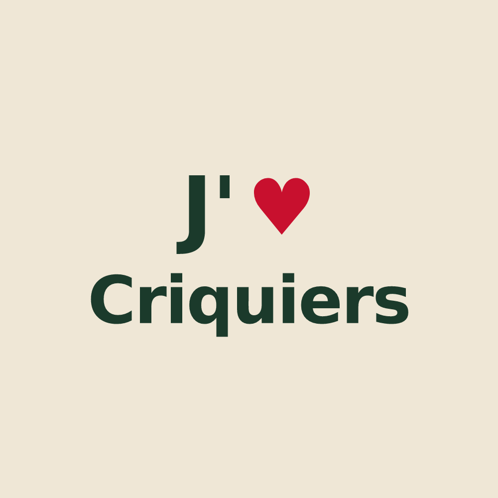 Tote bag personnalisé Criquiers — design J'aime Criquiers