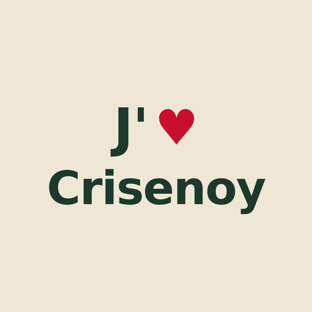 Tote bag personnalisé Crisenoy — design J'aime Crisenoy