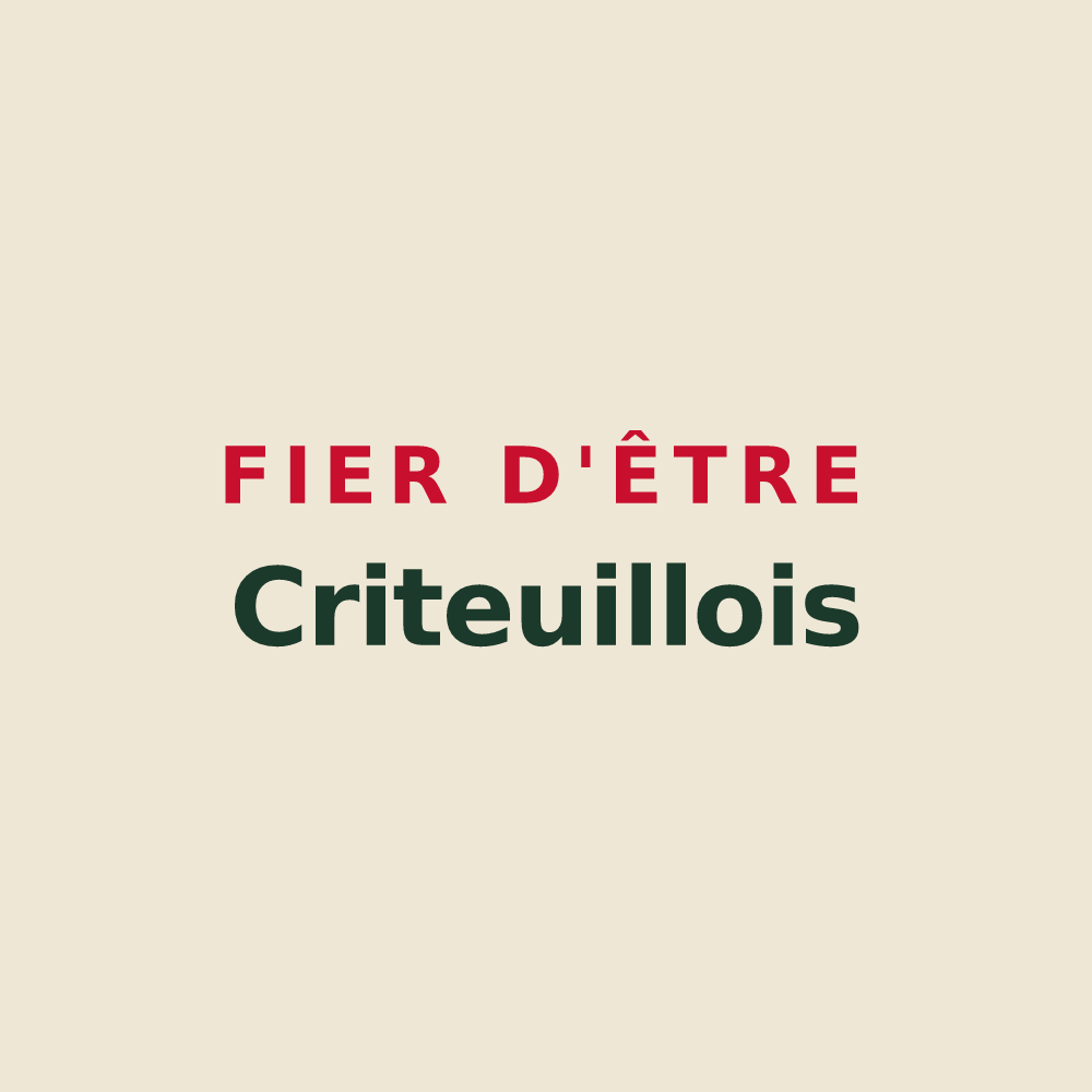 Tote bag « Fier d'être Criteuillois » — design pour Criteuil-la-Magdeleine