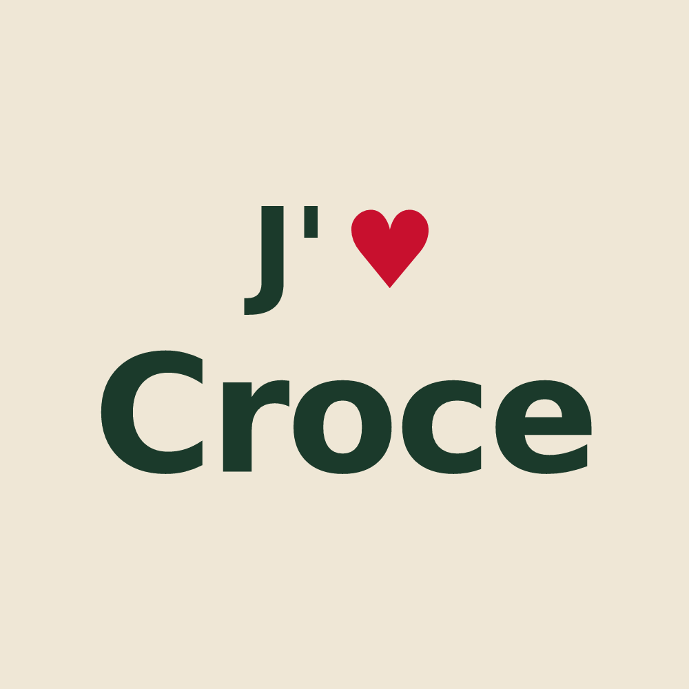 Tote bag personnalisé Croce — design J'aime Croce