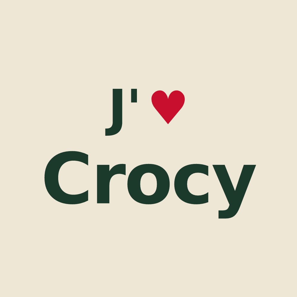 Tote bag personnalisé Crocy — design J'aime Crocy