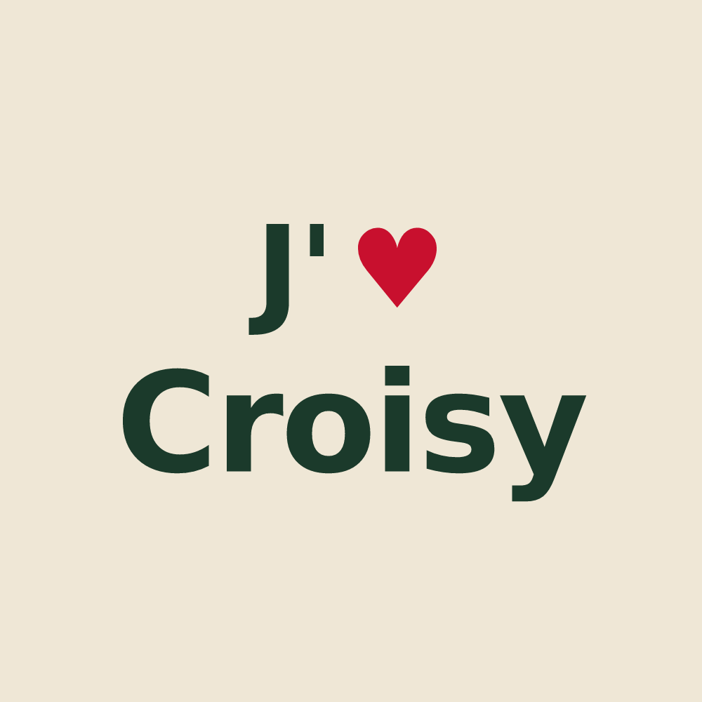 Tote bag personnalisé Croisy — design J'aime Croisy
