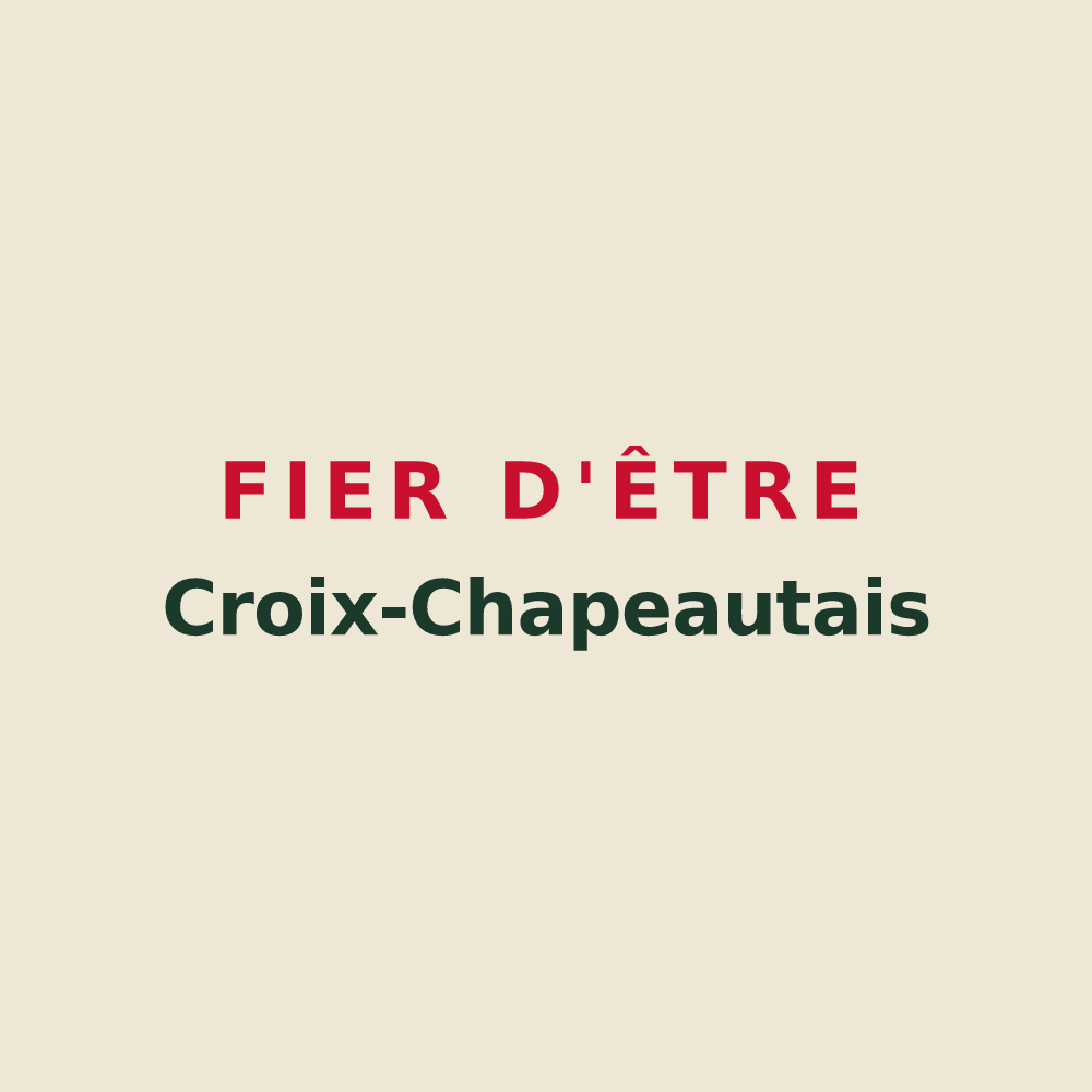 Tote bag « Fier d'être Croix-Chapeautais » — design pour Croix-Chapeau