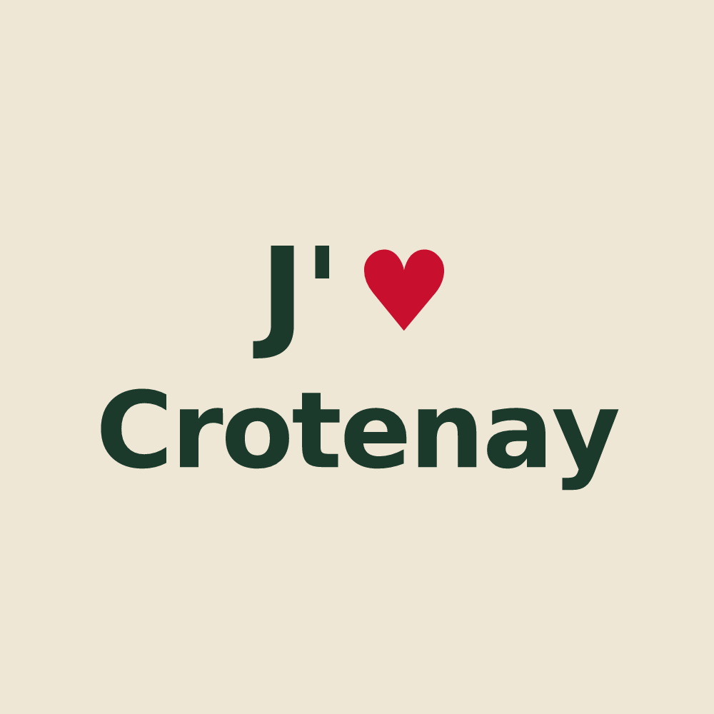 Tote bag personnalisé Crotenay — design J'aime Crotenay