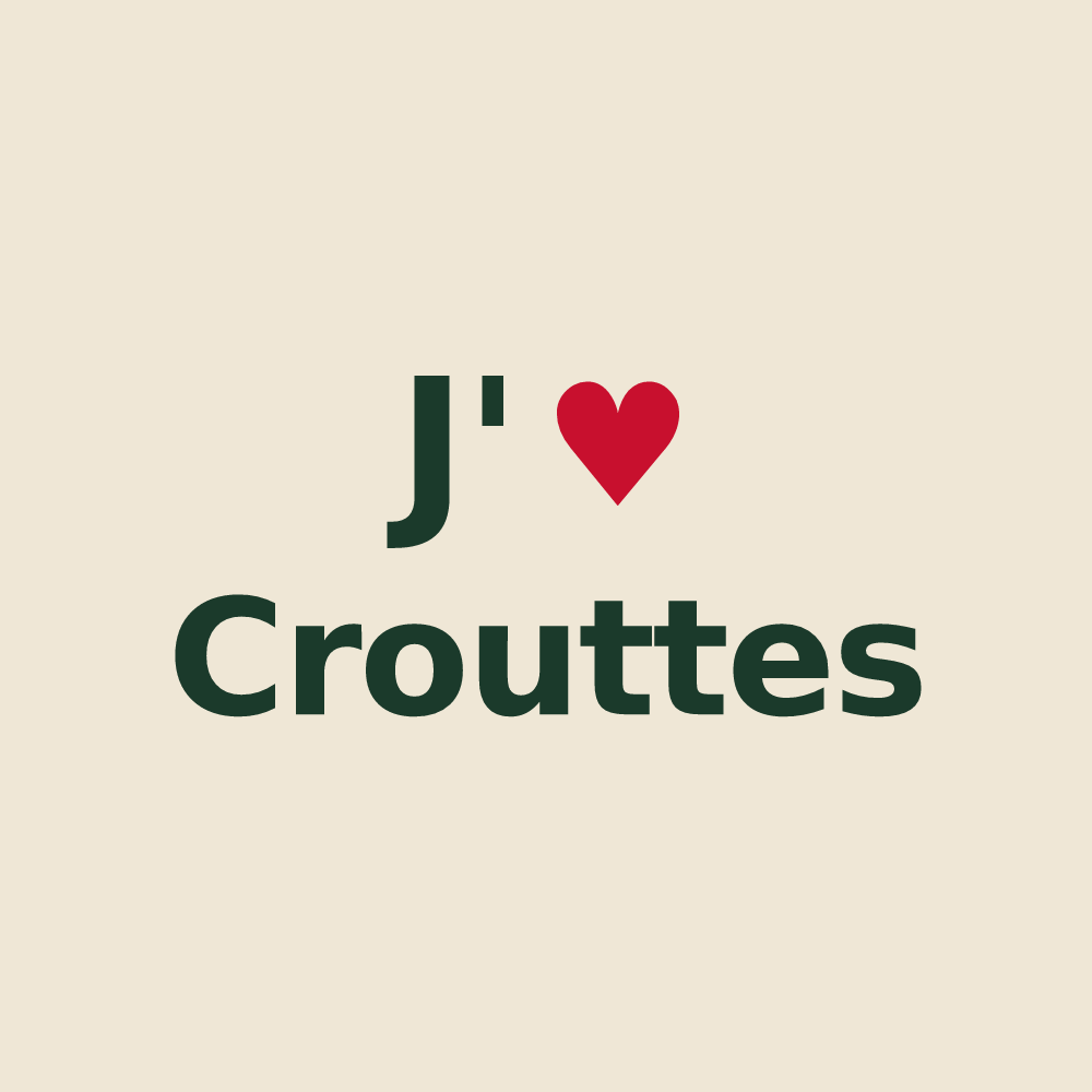 Tote bag personnalisé Crouttes — design J'aime Crouttes