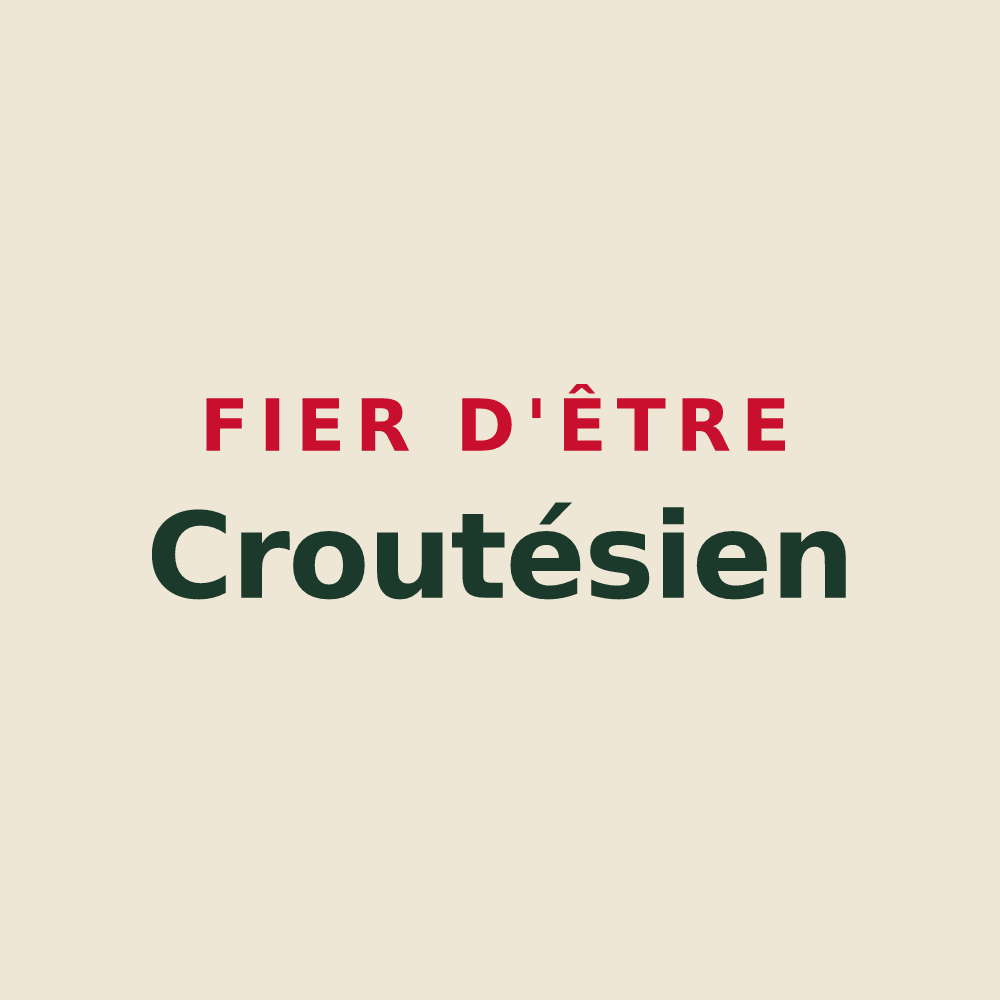 Tote bag « Fier d'être Croutésien » — design pour Crouttes