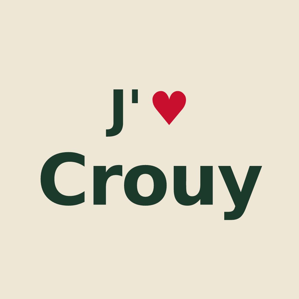 Tote bag personnalisé Crouy — design J'aime Crouy