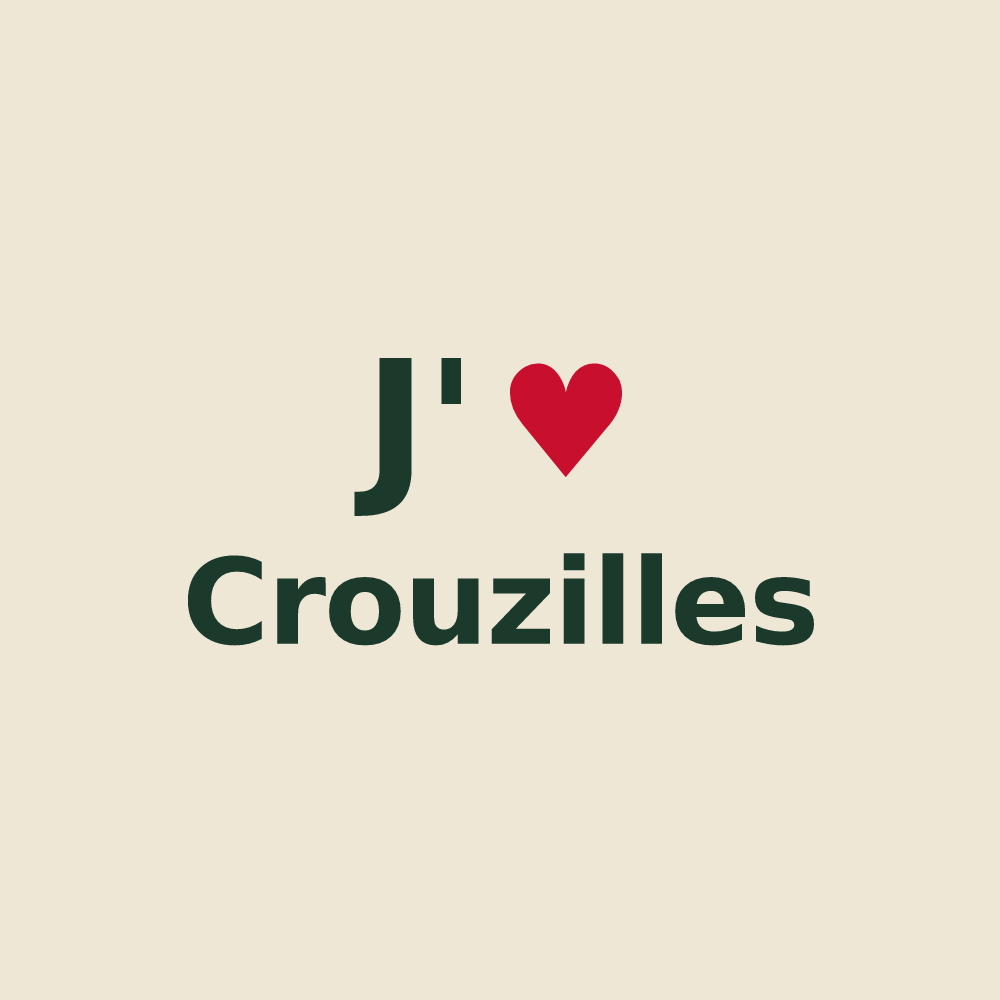 Tote bag personnalisé Crouzilles — design J'aime Crouzilles