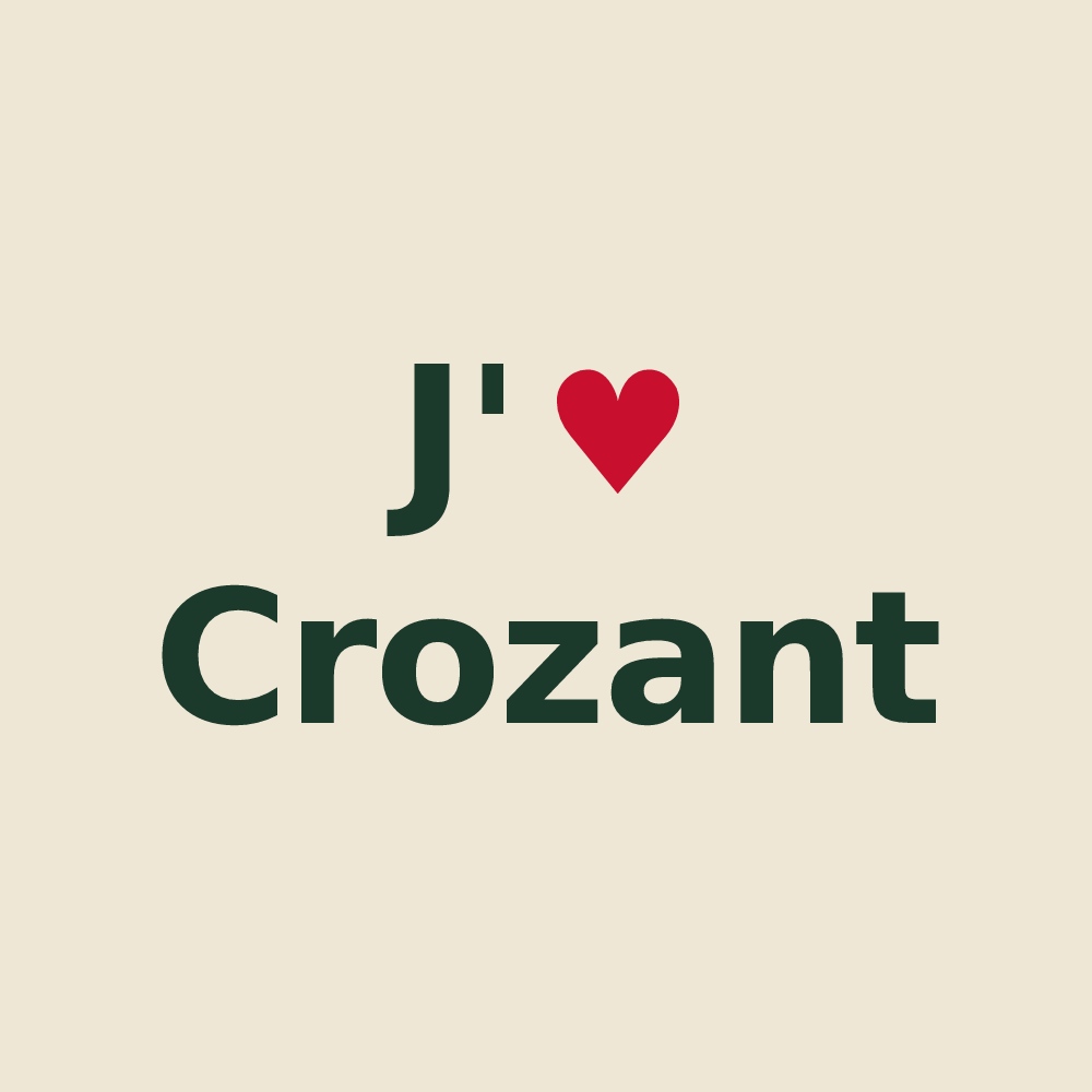 Tote bag personnalisé Crozant — design J'aime Crozant
