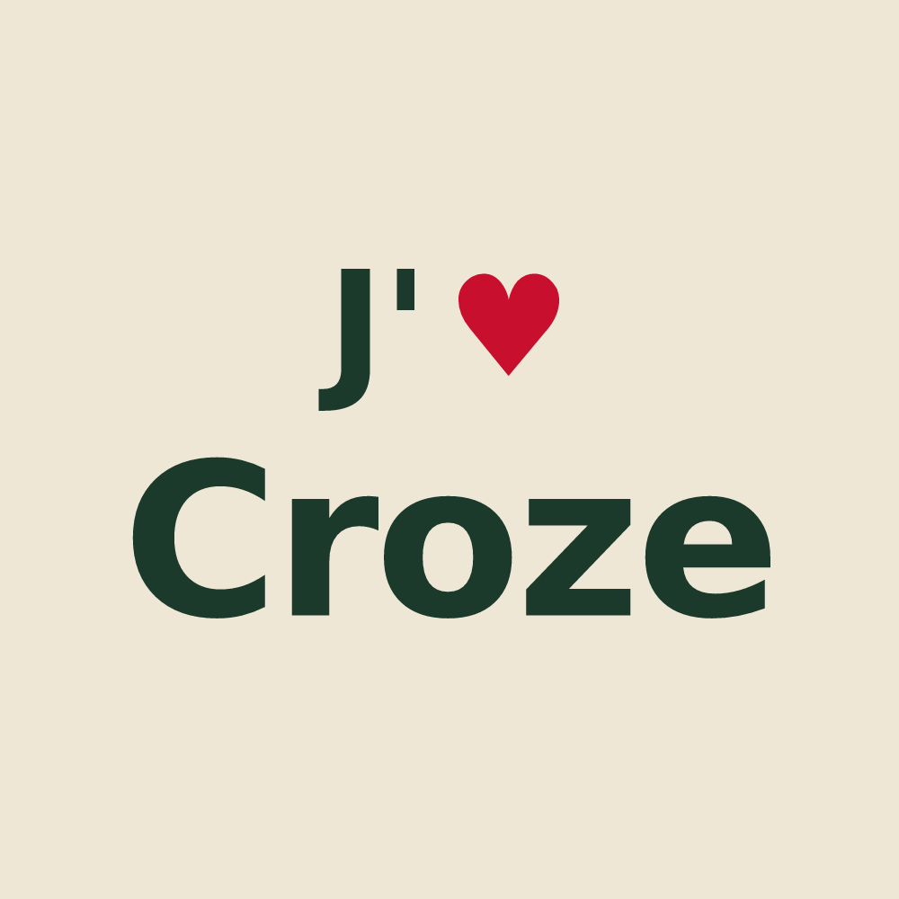 Tote bag personnalisé Croze — design J'aime Croze