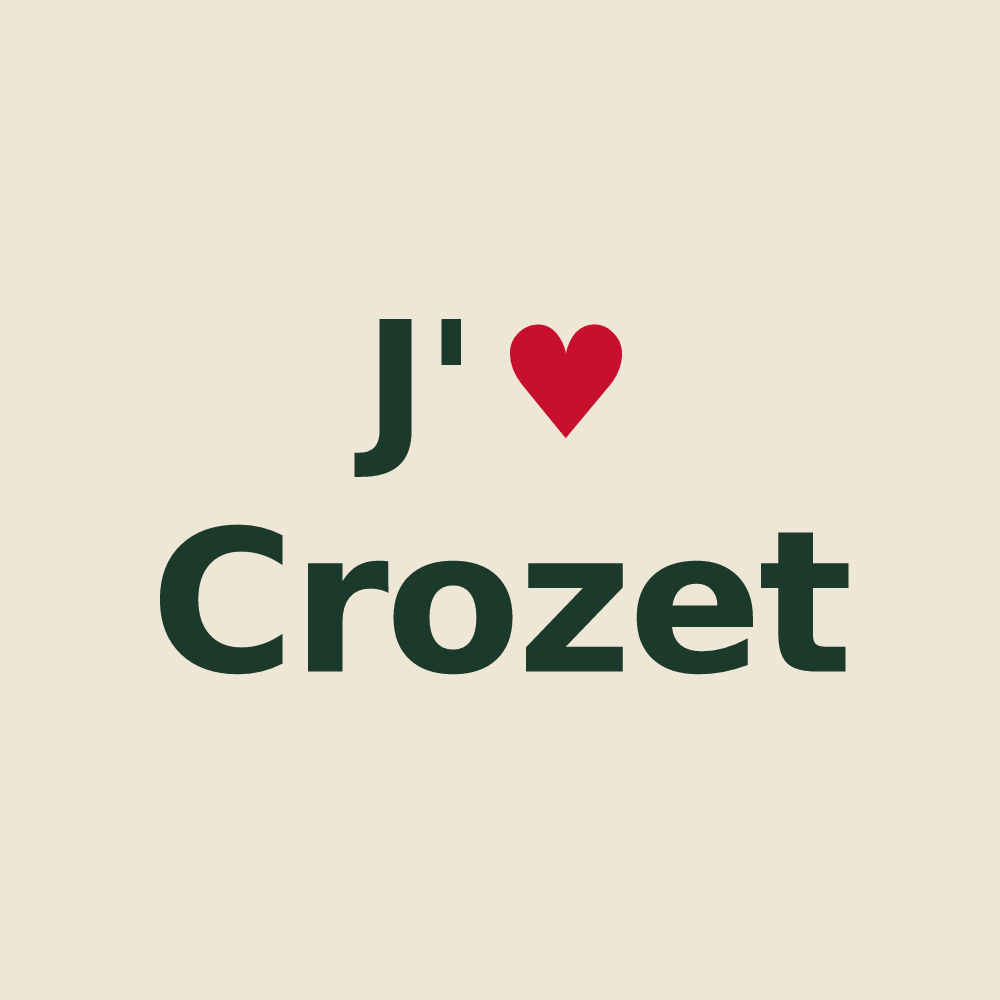 Tote bag personnalisé Crozet — design J'aime Crozet