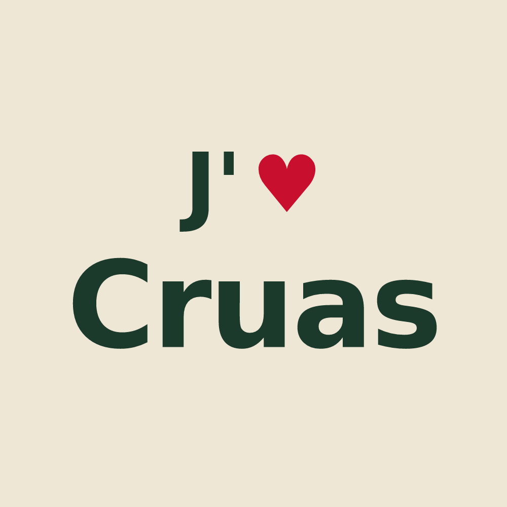 Tote bag personnalisé Cruas — design J'aime Cruas