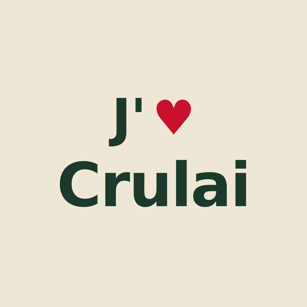 Tote bag personnalisé Crulai — design J'aime Crulai