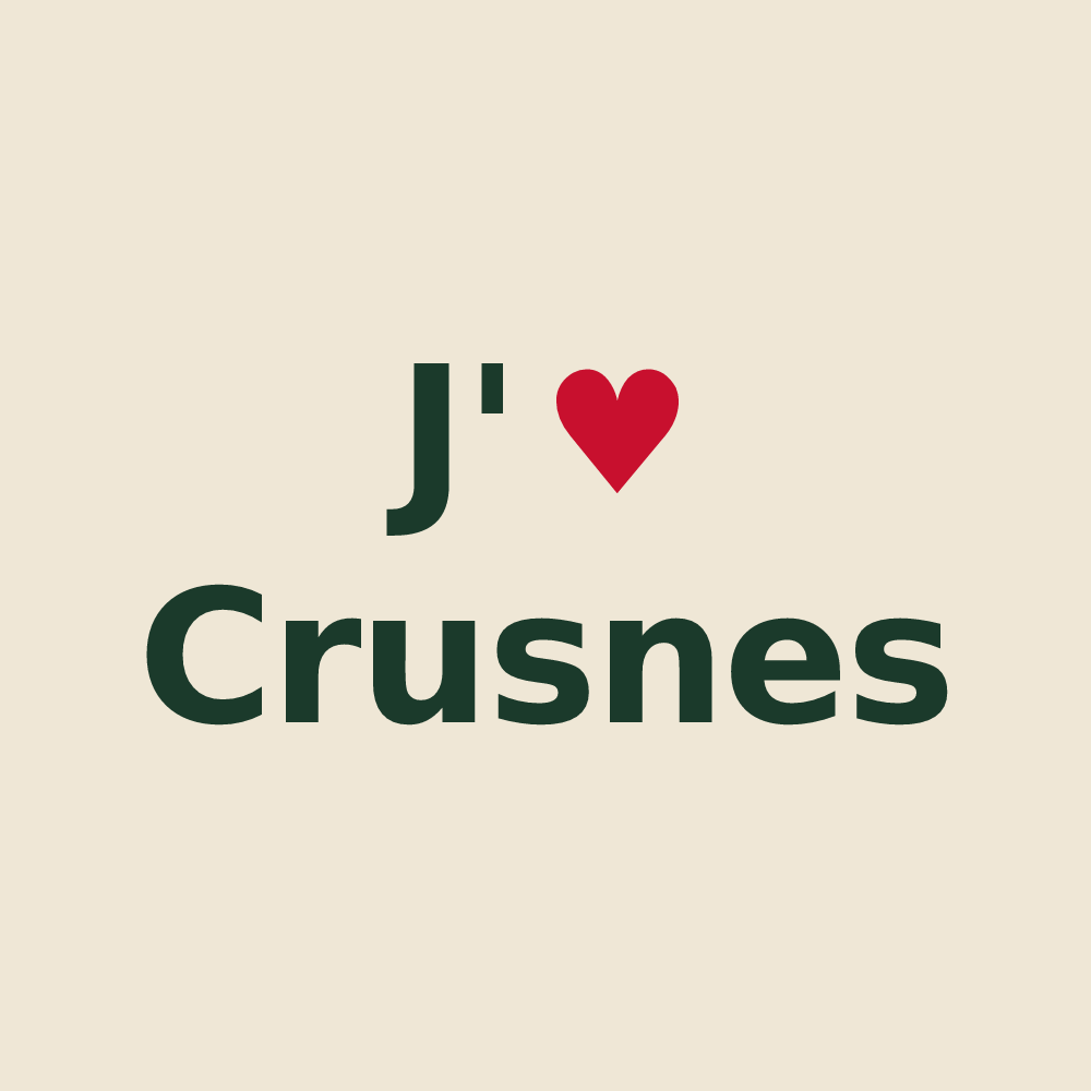 Tote bag personnalisé Crusnes — design J'aime Crusnes