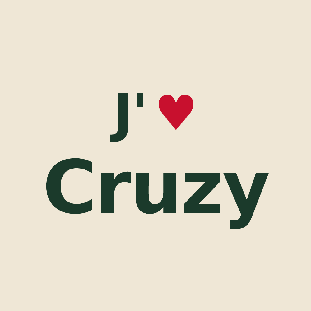 Tote bag personnalisé Cruzy — design J'aime Cruzy