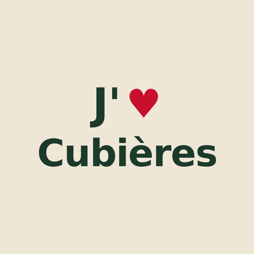 Tote bag personnalisé Cubières — design J'aime Cubières