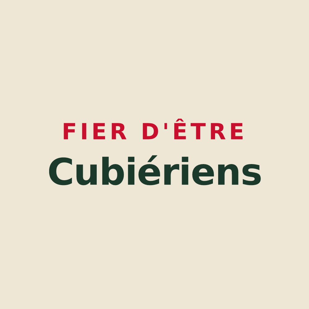 Tote bag « Fier d'être Cubiériens » — design pour Cubières
