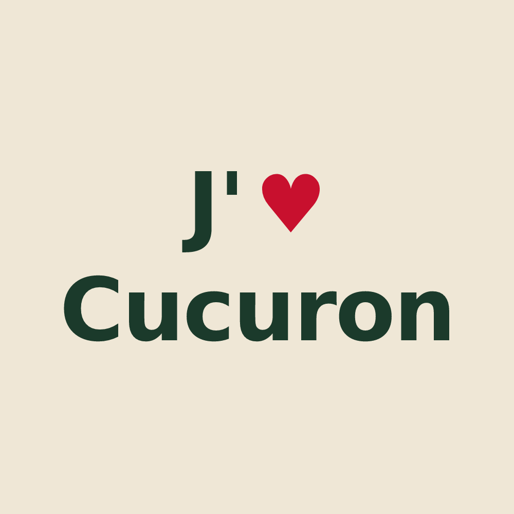 Tote bag personnalisé Cucuron — design J'aime Cucuron