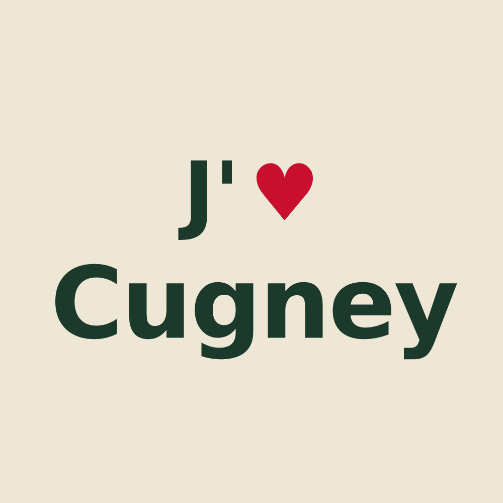 Tote bag personnalisé Cugney — design J'aime Cugney
