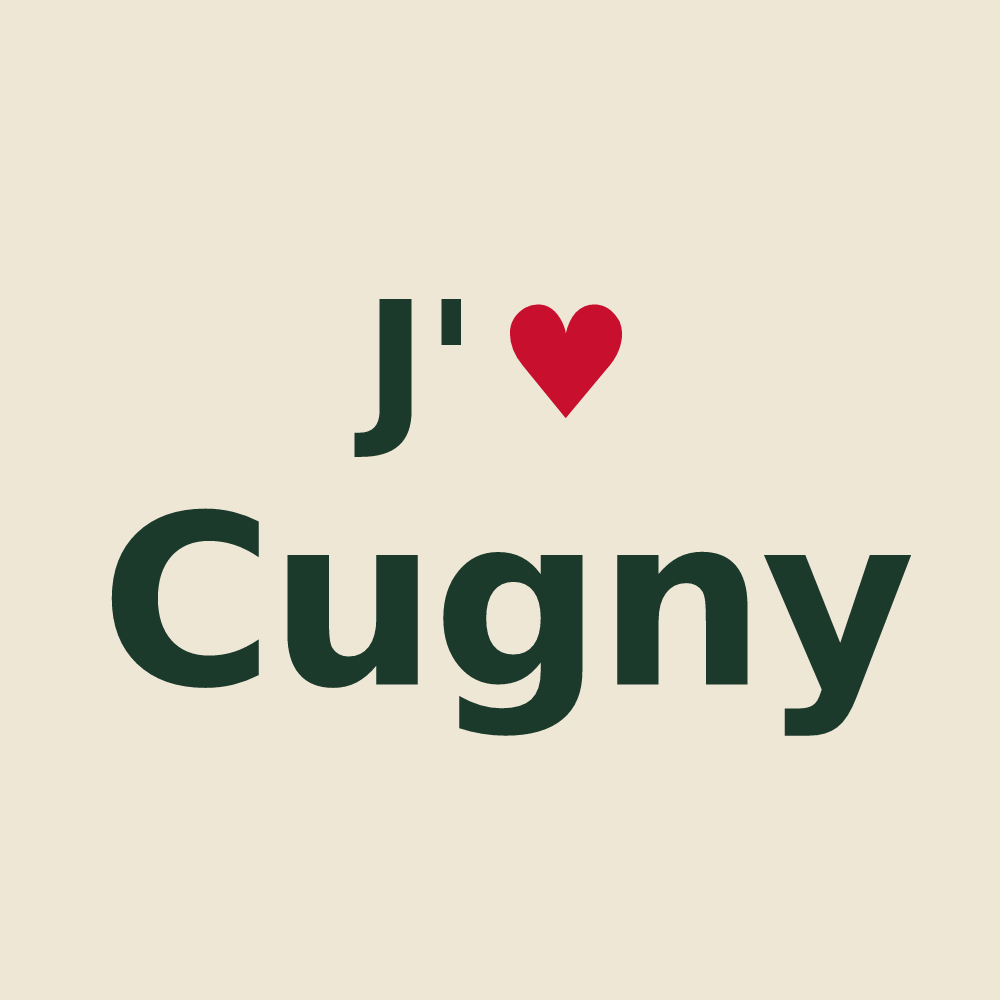 Tote bag personnalisé Cugny — design J'aime Cugny