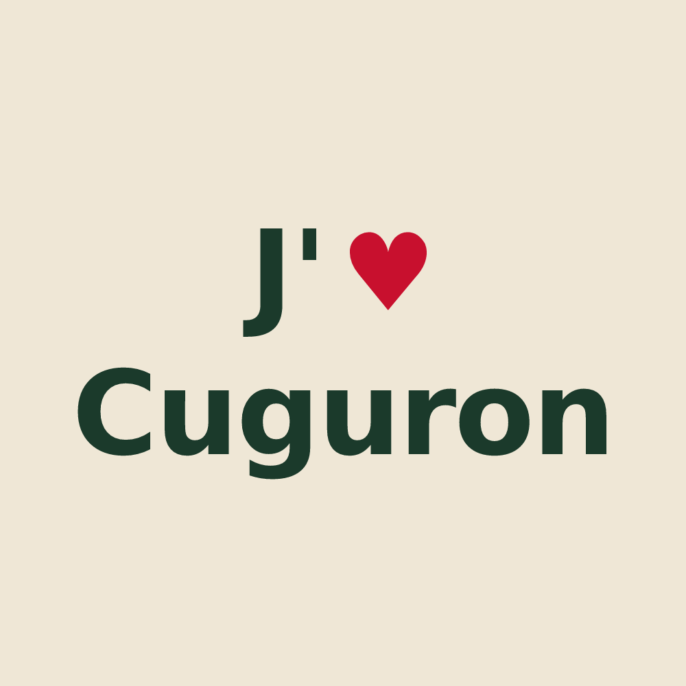 Tote bag personnalisé Cuguron — design J'aime Cuguron