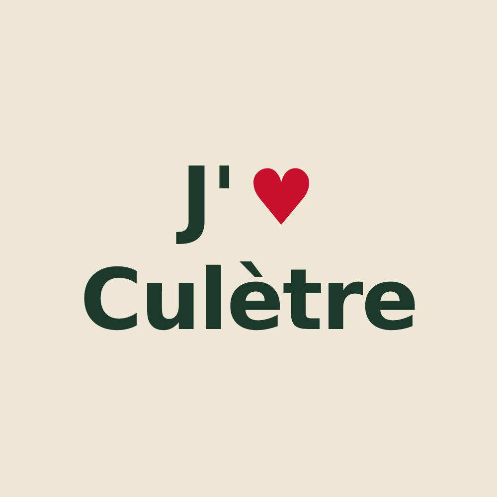 Tote bag personnalisé Culètre — design J'aime Culètre