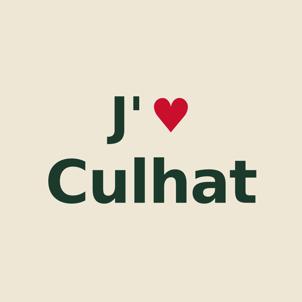 Tote bag personnalisé Culhat — design J'aime Culhat