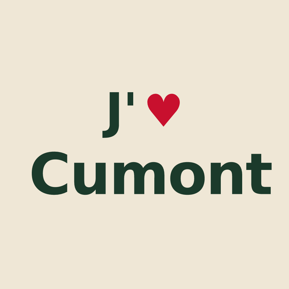 Tote bag personnalisé Cumont — design J'aime Cumont