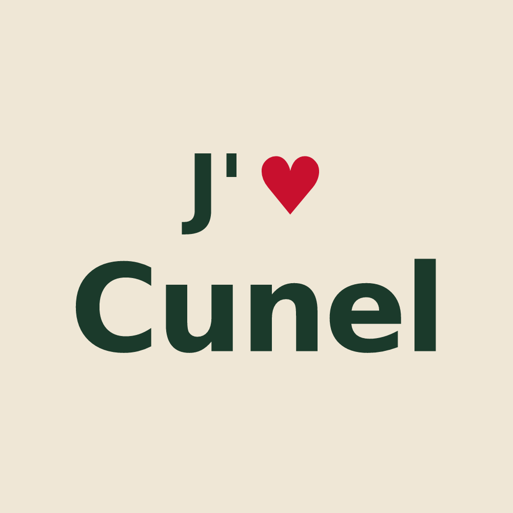 Tote bag personnalisé Cunel — design J'aime Cunel
