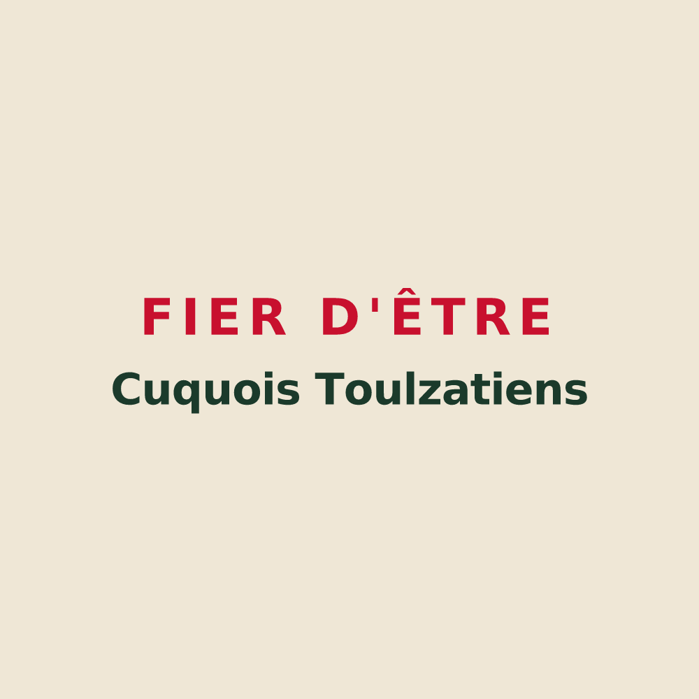 Tote bag « Fier d'être Cuquois Toulzatiens » — design pour Cuq-Toulza