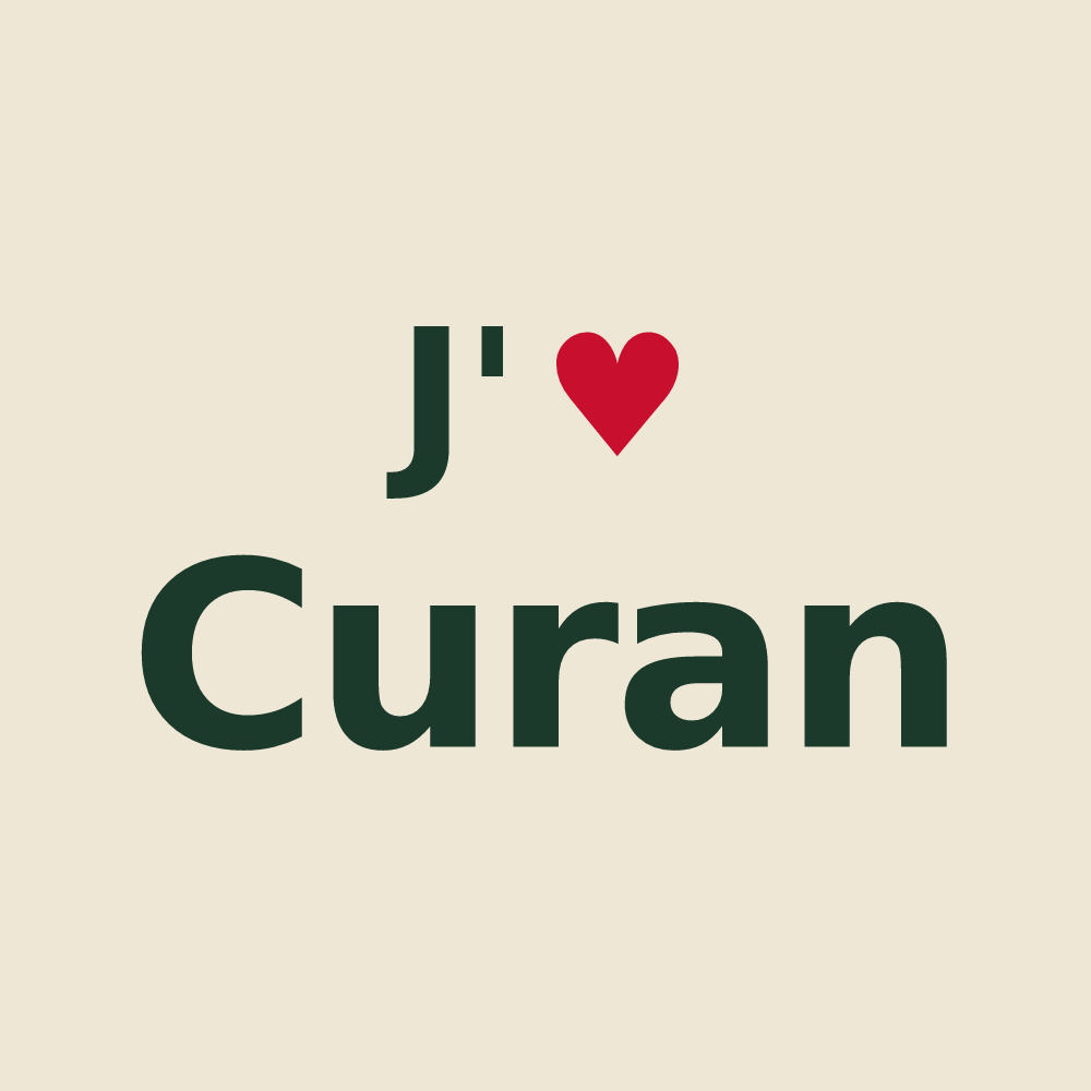 Tote bag personnalisé Curan — design J'aime Curan