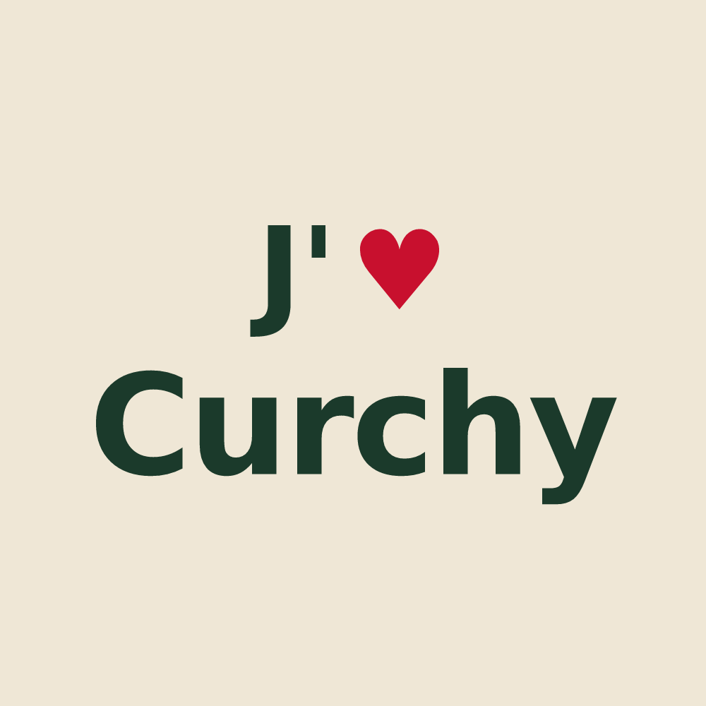 Tote bag personnalisé Curchy — design J'aime Curchy