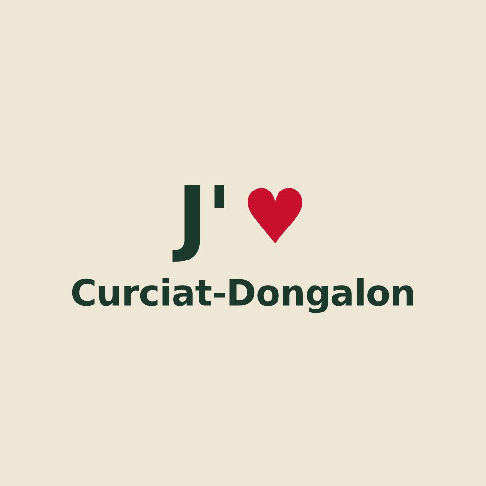 Tote bag personnalisé Curciat-Dongalon — design J'aime Curciat-Dongalon